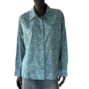 "Liberty of London" Arts fabric fine Cotton XL Paisley  Button Down Shirt